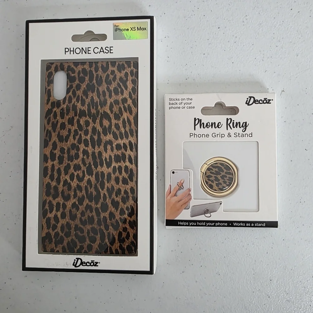Iphone XS Max Phone Case and‎ Phone Grip and Stand Animal Print NEW